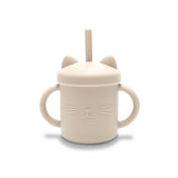 Силиконова чаша с дръжки и сламка