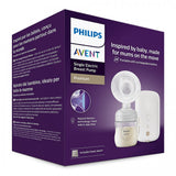 Единична електрическа помпа Natural Motion Premium Philips AVENT SCF396/31 с 1 бр. полипропиленово шише 125 мл с биберон Natural Response 0м+, Несесер за пътуване, 5 бр. торбички за кърма и 4 бр. подплънки
