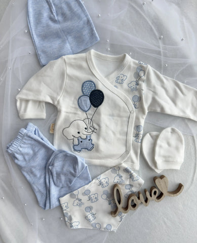 Слонче с балони - Бебешки комплект от 5 части