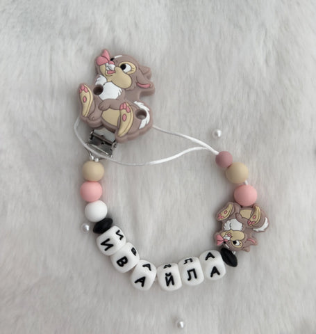 Клипс за биберон Miss Bunny