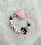 Клипс за биберон в розово