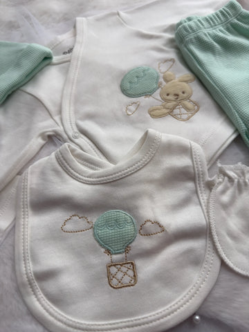 Комплект за новородено от 5 части "Пътешествие с Балон"