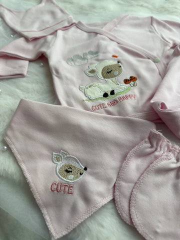 Комплект за новородено за момиче от 5 части