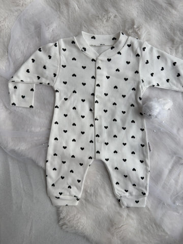 Бебешки Гащеризон с принт на Сърца