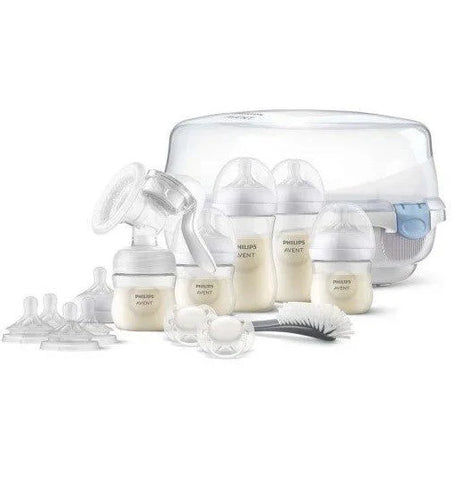 Philips Avent К-кт ръчна помпа за кърма, MW стер-р, шишета NR 2х125мл,2х260мл, 2 зал., 4 биб., четка