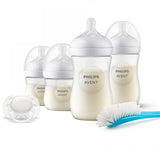 Комплект за новородено Philips AVENT SCD838/11 с 4 шишета за хранене Natural Response с биберони без протичане, залъгалка Ultra Soft и четка за почистване
