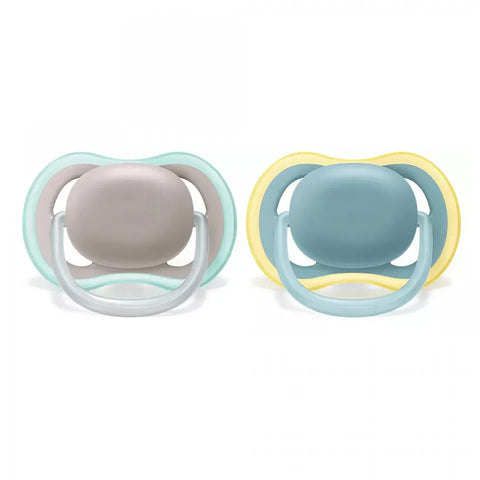 2 бр. ортодонтични залъгалки Philips AVENT SCF349/01 Ultra Air с кутия за стерилизиране