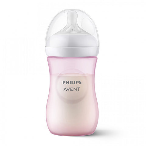Philips Avent ШИШЕ Natural Response 3.0 с биберон 1м+, 260мл, РОЗОВ