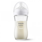 Philips Avent ШИШЕ Natural Response 3.0 с биберон 1м+, 240мл - СТЪКЛО