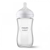 Philips Avent ШИШЕ Natural Response 3.0 с биберон 1м+, 240мл - СТЪКЛО