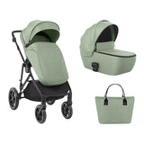 Комбинирана количка 2в1 с кош за новородено Thea Army Green 2024