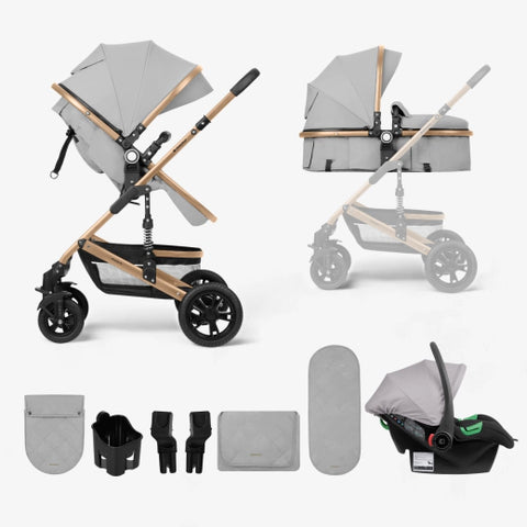 Комбинирана количка 3в1 трансф. седалка Amaia Light Grey 2024