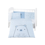 Бебешки спален комплект 6 части 70/140 Bear with me Blue