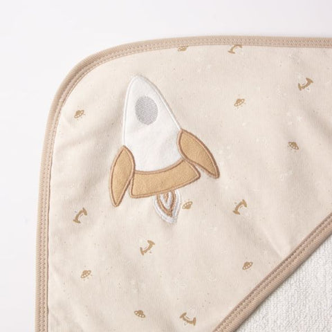 Бебешка хавлия с качулка Bebetto Havlu grubu, Бежов, 80х80 см.