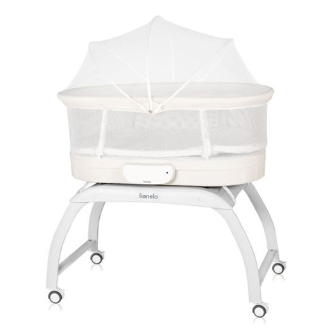 Бебешка кошара Next to me Lionelo Coral люлееща се, с вградена везна
