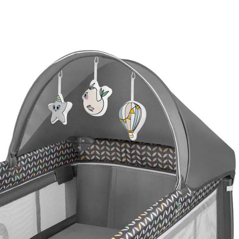 Бебешка кошара Lionelo Sven Plus с комарник, подложка за повиване и интерактивна играчка