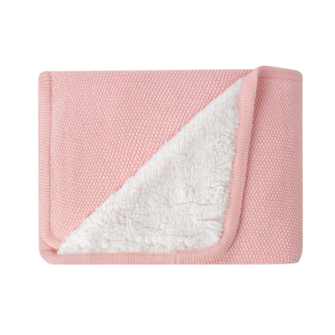 Плетено памучно одеяло с шерпа Dream Big Pink