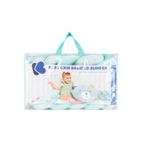 Плетен плюшен обиколник 180см 4 плитки (15см) Mint