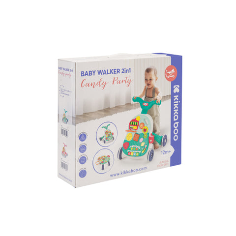 Играчка за прохождане 2в1 Candy Party Mint