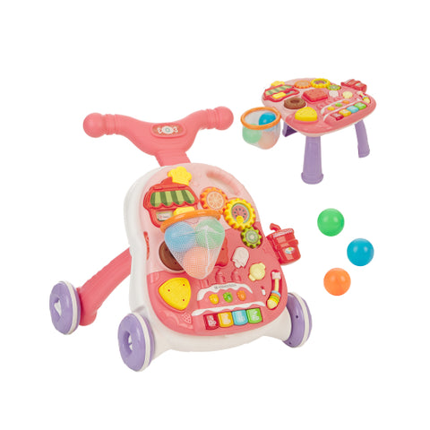 Играчка за прохождане 2в1 Candy Party Pink