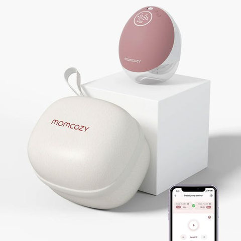 Електрическа помпа за кърма Momcozy Mobile Flow™ M9, Hands-free, Cozy Red