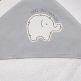 Бебешка хавлия с качулка Bebetto Stars and Elephants, 80х80 см.
