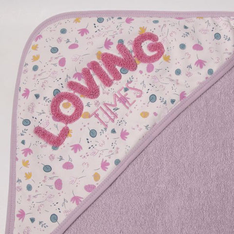 Бебешка хавлия с качулка Bebetto Loving Time, 80х80 см.