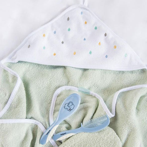 Хавлия за баня Babyono 100х100 см. Точки Бял/Мента 142/11