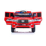 Eл.джип ПОЛИЦИЯ Патрул,кож.седалка,червен