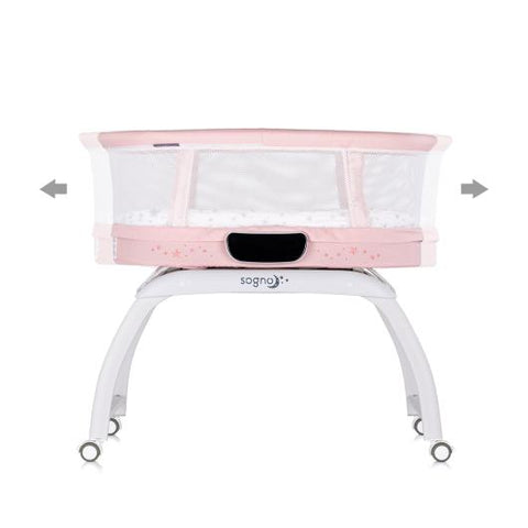 Кошара-люлка с LED дисплей "Sogno" розов