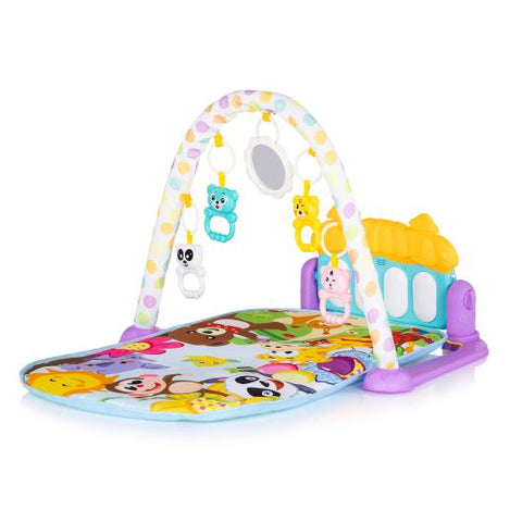 Постелка за гимнастика "Зоо парти" лила