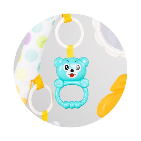 Постелка за гимнастика "Зоо парти" синя