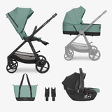 Комбинирана количка 3в1 с кош за новородено Mia Mint