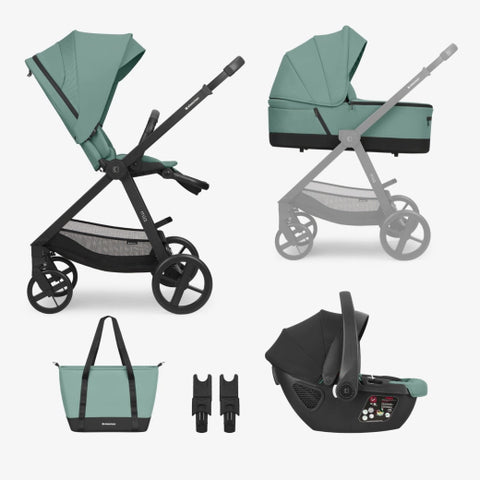 Комбинирана количка 3в1 с кош за новородено Mia Mint