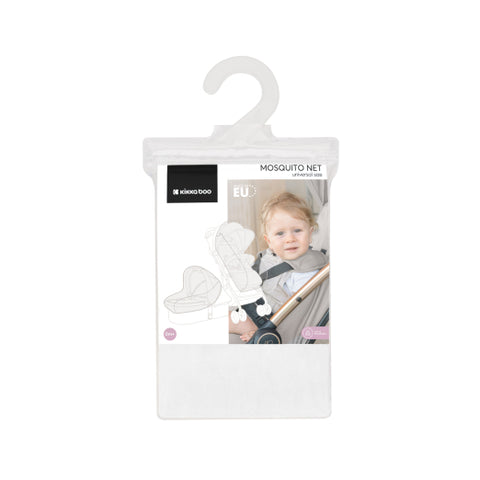Комарник за количка бял