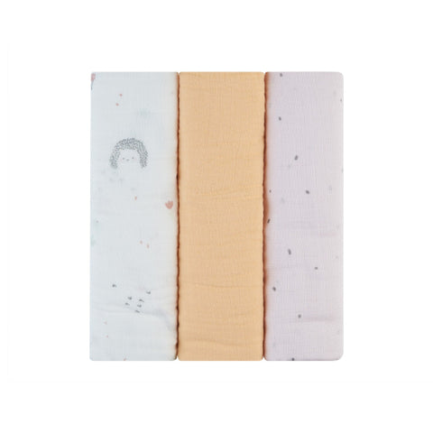 Комплект 3 бр муселинови пелени 100х100 см Hedge-hugs