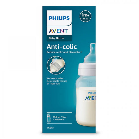 Шише за хранене Anti-Colic 260 мл, с биберон със сила на потока 2, 1м+ Philips AVENT