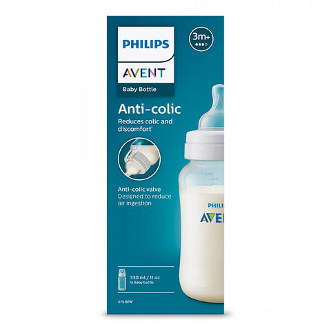 Шише за хранене Anti-Colic 330 мл, с биберон със сила на потока 3, 3м+ Philips AVENT