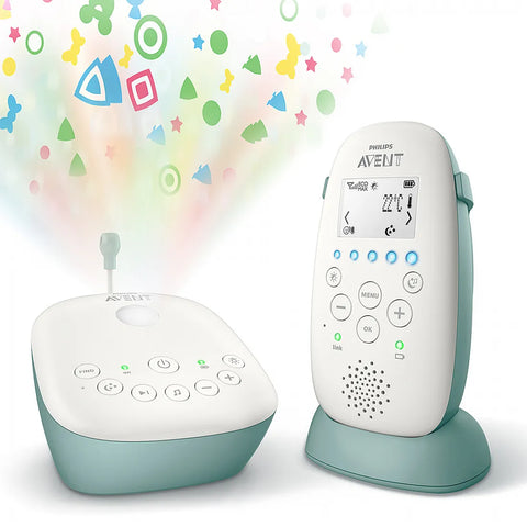 DECT Бебефон Philips AVENT SCD731/52 с температурен сензор, успокояваща нощна светлина, приспивни песни и нощен проектор