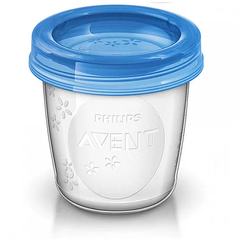 Philips AVENT Контейнери за съхранение на кърма или бебешка храна 180 мл, 5 бр./оп. SCF619/05