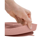 Чиния с отделения и вакуумно дъно Platinum Silicone Blush