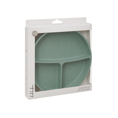 Чиния с отделения и вакуумно дъно Platinum Silicone Sage