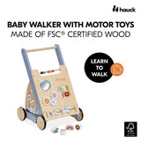 Проходилка и играчка за бутане Hauck Learn to Walk Дървена, с активити център