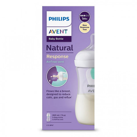 Philips Avent ШИШЕ Natural Response 3.0 с биберон 1м+, клапа AirFree, 260мл