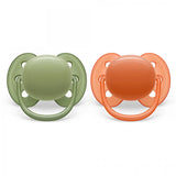 Комплект от 2 бр. ортодонтични залъгалки Philips AVENT SCF093/01 Ultra Soft 18м+, в кутия за стерилизиране