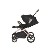 Комбинирана количка 2в1 с кош за новородено Kara Black