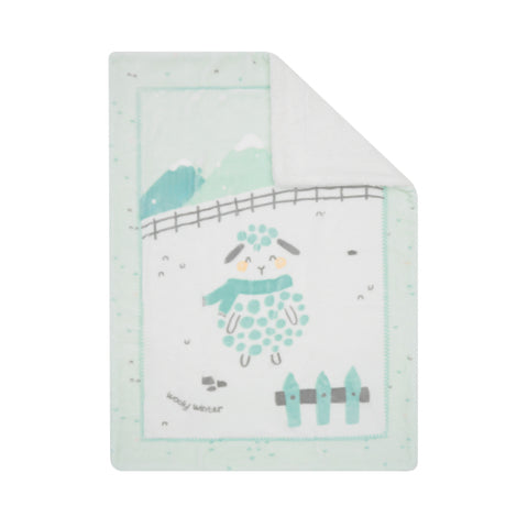 Супер меко бебешко одеяло с шерпа 110/140 см Sleepy Sheep