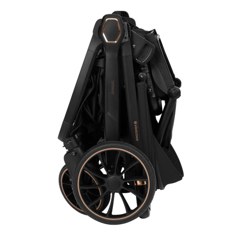 Комбинирана количка 2в1 с кош за новородено Tiffany Black 2024