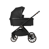 Комбинирана количка 2в1 с кош за новородено Tiffany Black 2024