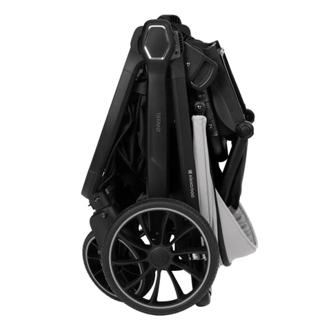 Комбинирана количка 2в1 с кош за новородено Tiffany Light Grey 2024